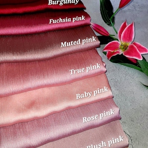 HIJAB SATIN CRINKLE premium hijab luxury eid gift for her hijab umrah special occasions wedding hijab image 4