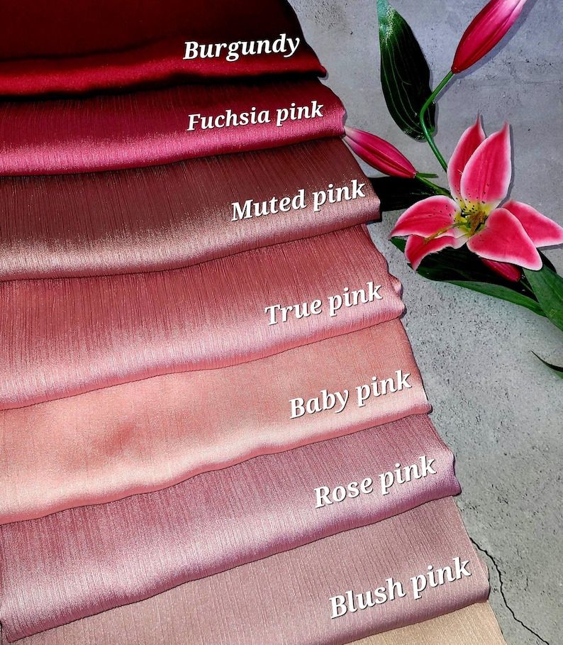 HIJAB SATIN CRINKLE premium hijab luxury eid gift for her hijab umrah special occasions wedding hijab image 4