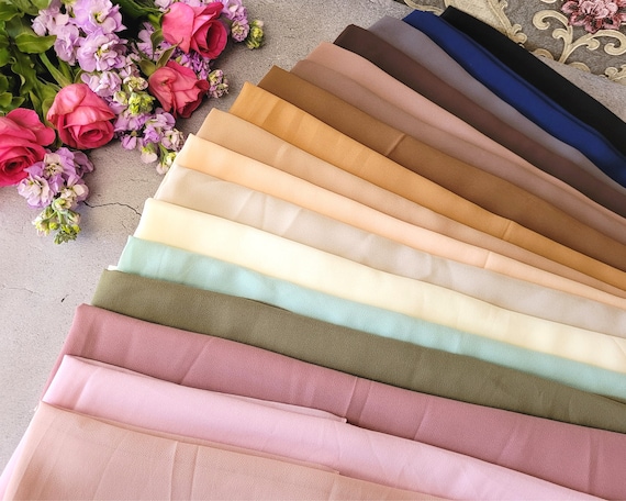 Sciarpe Hijab In Chiffon, Hijab Dubai, Scialle Sarong, Semplice, Avvolgente, Hijab In Georgette, Emirati, Qualità Premium - Italia - Foto 8