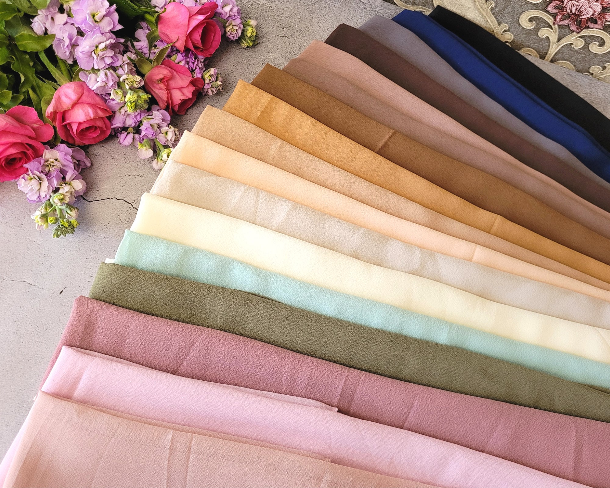plain shawl chiffon