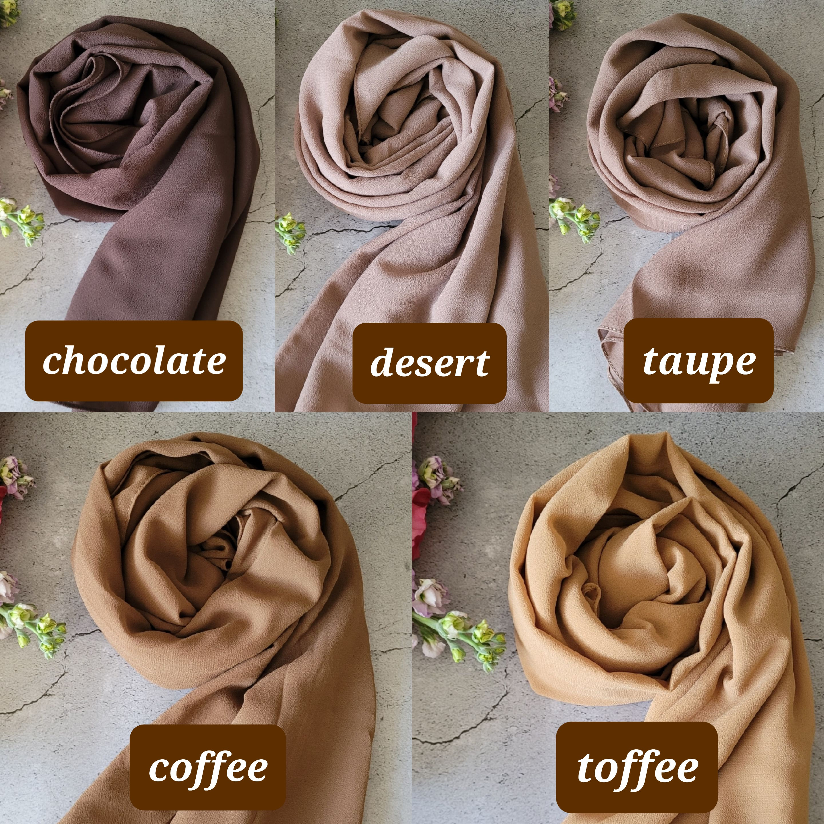 Sciarpe Hijab In Chiffon, Hijab Dubai, Scialle Sarong, Semplice, Avvolgente, Hijab In Georgette, Emirati, Qualità Premium - Italia - Foto 5