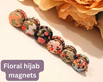 Hijab magnets for chiffon jersey scarf shawls wrap headscarf clothes floral flower pattern