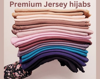 Hijab JERSEY bufanda chal pañuelo en la cabeza calidad premium elástico