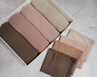 HIJAB & CAP set chiffon scarves and undercap jersey set shawl matching set premium dubai hijab emirati hijab gift set, jersey hijab