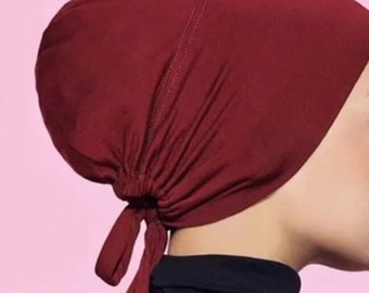 Hijab modal jersey met striksluiting CAP tube premium kwaliteit motorkap chemo sjaal hijab sjaals ondermuts hijab pet stretcy jersey pet cadeau voor haar