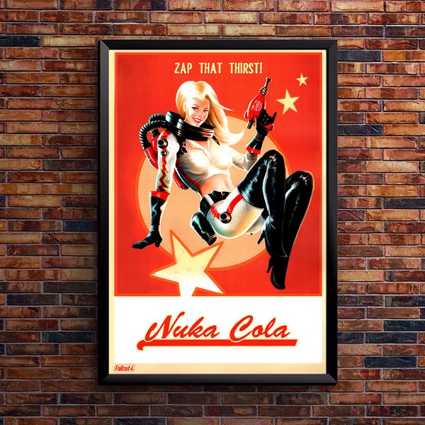 Fallout Poster Nuka Cola Zap That Thirst Pin Up Video Game Poster Gaming