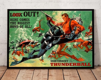 Thunderball - James Bond 007 Movie Poster - Sean Connery - Alternate Version