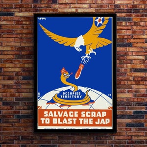 Salvage Scrap - World War 2 Era Poster - WW2 Vintage Poster