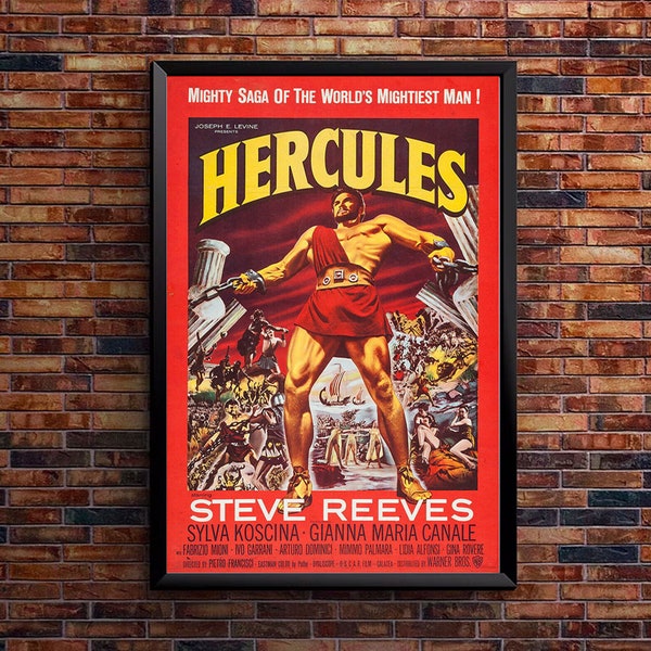 Hercules - Steve Reeves - Movie Poster - 1958 - US Version