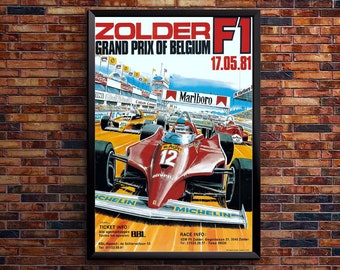 Zolder F1 - 1981 - Auto Racing Poster