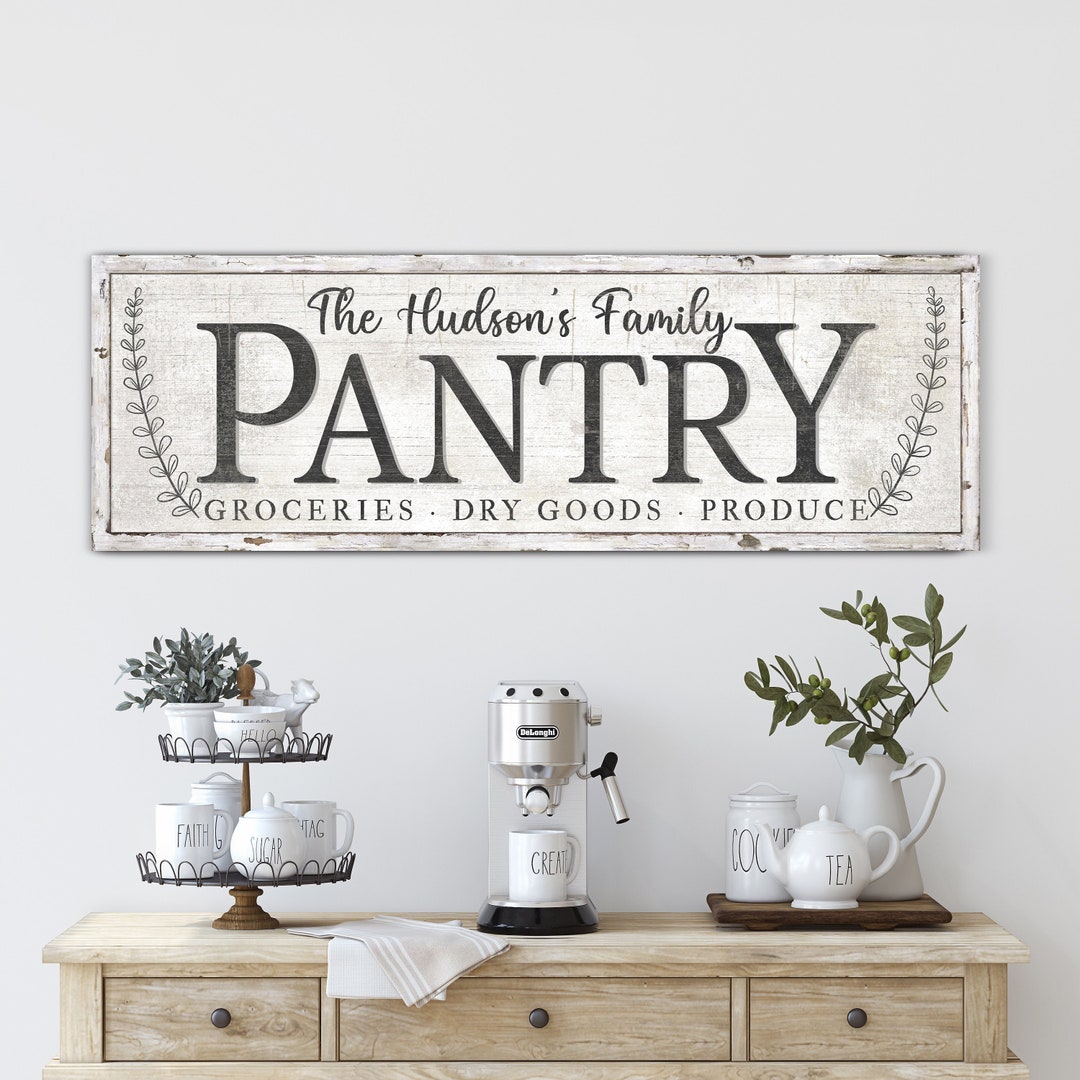 Custom Pantry Sign Vintage Pantry Room Wall Art Kitchen and - Etsy