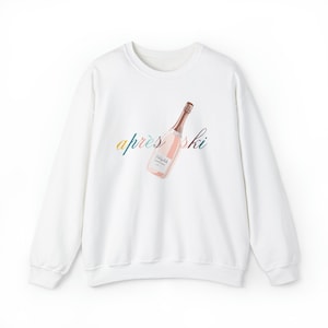 Après ski with bubbly Unisex Crewneck Sweatshirt, for the ski lover, perfect gift for this winter to anyone in your circle.