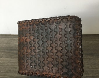 Billfold wallet #2/leather men billfold wallet/handmade leather wallet/customized wallet/western/gift for men and boys.