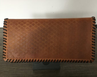 Long Wallet Model #1/customized handmade leather wallet for men and women.