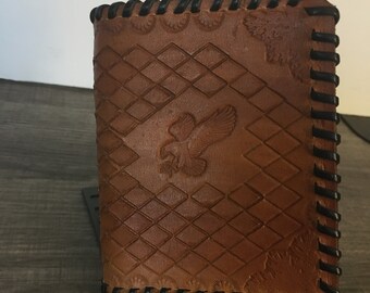 Trifold Wallet Model #2-2/customized handmade leather wallet for men.