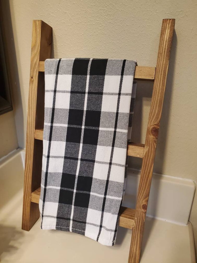 Mini Farmhouse Ladder Tea Towel Ladder Decorative Towel Etsy