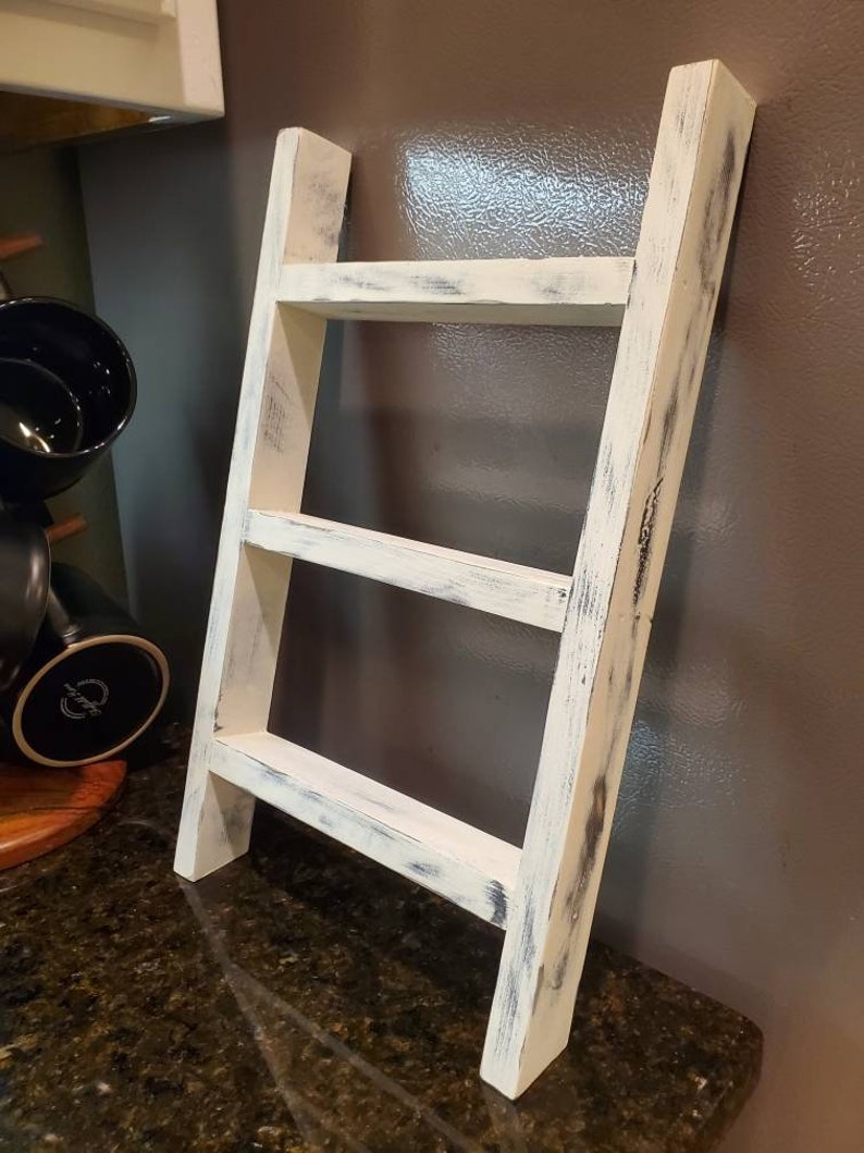 Mini Farmhouse Ladder Tea Towel Ladder Decorative Towel Etsy