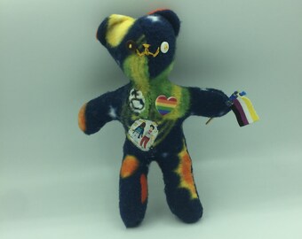 Nonni the Non-binary pride bear - hand sewn