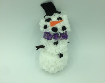 Large Pom-Pom Snowman-handmade