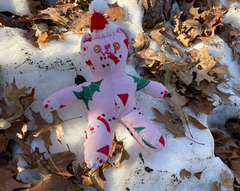 Tommie the Christmas bear- hand sewn