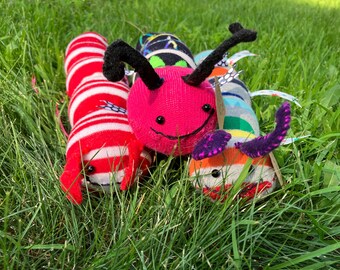 Cute Sock Caterpillars! All handmade