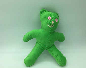 Kermit the teddy bear- hand sewn