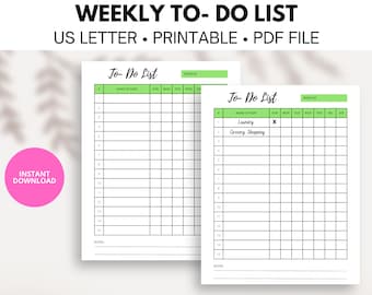 Printable To Do List