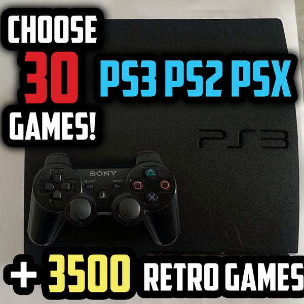 Modded Playstation 3 Slim with 30 games + 3500 retro games