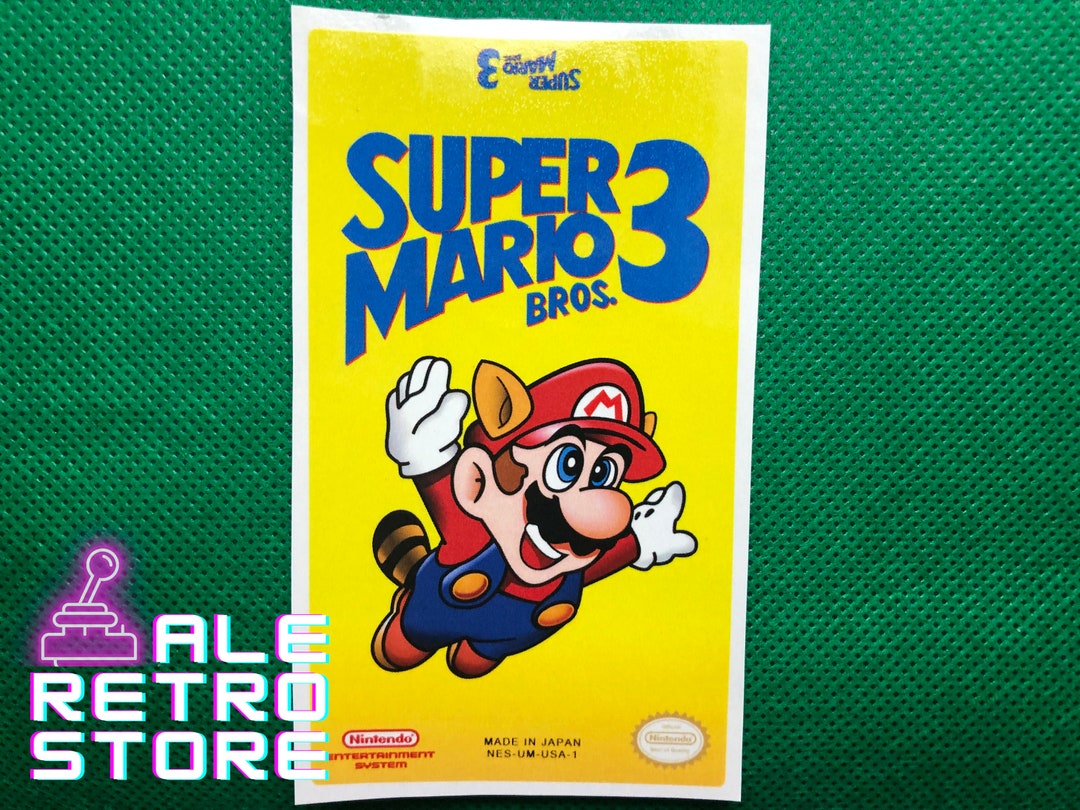 Super Mario Bros 3 Nintendo NES Replacement Label Sticker Glossy Finish ...