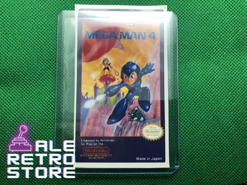 Mega Man 4 Nintendo NES Replacement Label Sticker Glossy - Etsy