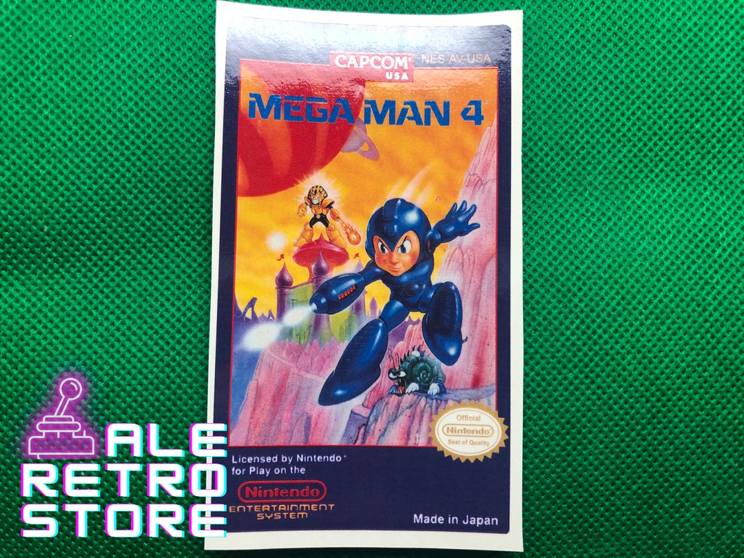 Mega Man 4 Nintendo NES Replacement Label Sticker Glossy - Etsy
