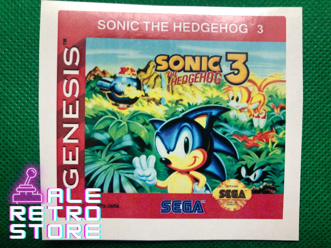 Sonic the Hedgehog 2 Sega Genesis Replacement Label Sticker 