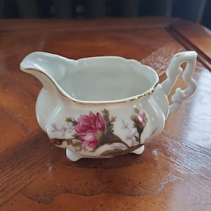 Vintage Moss Rose Creamer