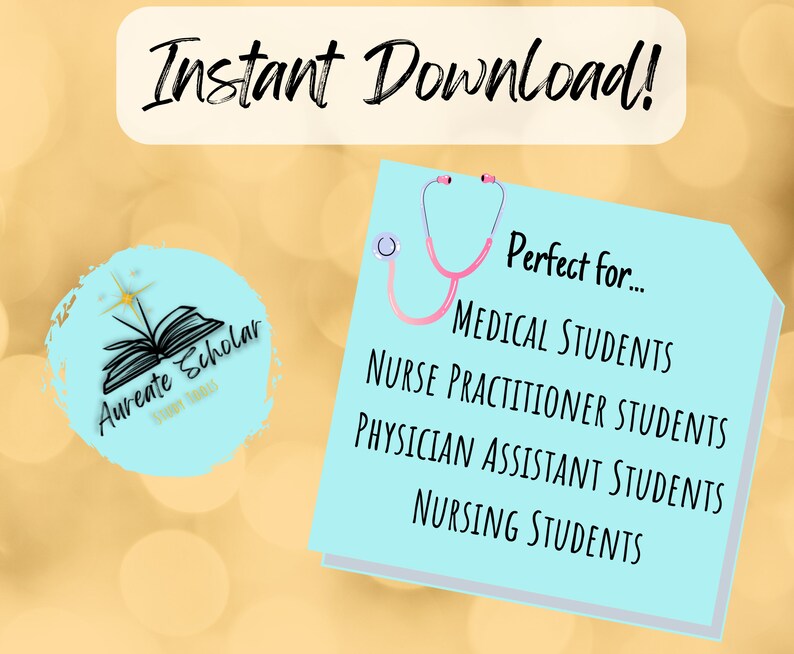 Printable Study Templates: Pharmacology, Pathophysiology, and SOAP Note Templates, Medication study template image 3