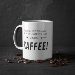 Ceramic mug printed on both sides | You look like I need a coffee | Funny gift idea