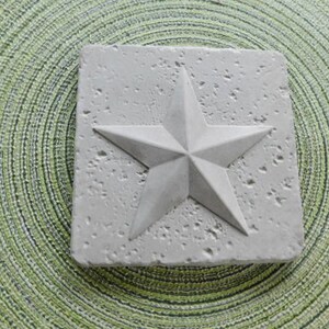 Concrete Tile Plaque Statue 6x6 Inch Star