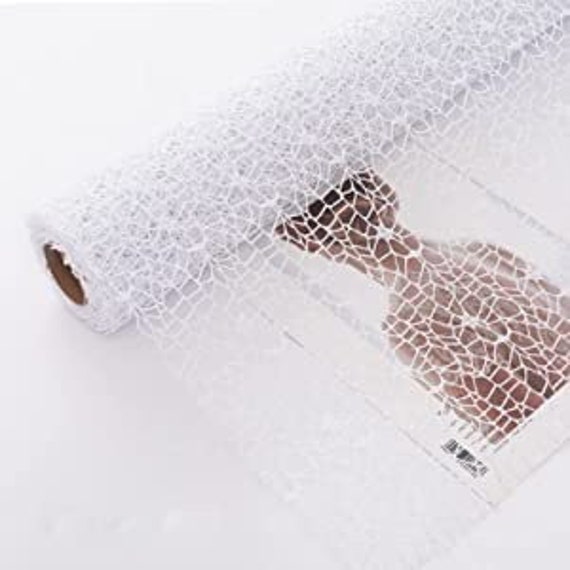 Korean Jacquard Net Mesh Floral Wrapping Paper 1 Roll Flower Bouquet Wrapping  Paper 