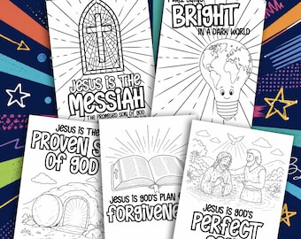 Brillez de mille feux pour que Jésus illumine lui 2026 à colorier - téléchargement numérique - prêt à imprimer - activité amusante basée sur la foi pour les enfants - travaux manuels créatifs