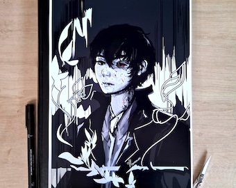 Black Reaper Kaneki Portrait (A4, A5) Kunstdruck