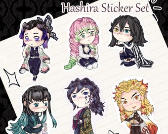 Hashira Sticker Set - Demon Slayer Chibis