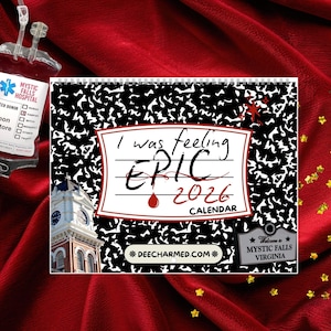 TVD Calendar, TVD Fan gift, TVD Fans, Vampire Gift, tvd merch, Team Damon, Team Stefan, Salvatore Brothers, Calendar