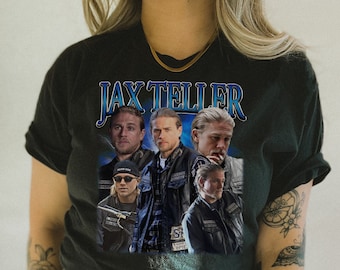 Camisa Jax Teller, camisa SOA, camisa Sons, camiseta Jax Teller de los años 90, camiseta de motociclista, regalo de fan de SOA, regalo de fan de Jax Teller, colores cómodos