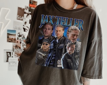 Camisa Jax Teller, camisa SOA, camisa Sons, camiseta Jax Teller de los años 90, camiseta de motociclista, regalo de fan de SOA, regalo de fan de Jax Teller, colores cómodos