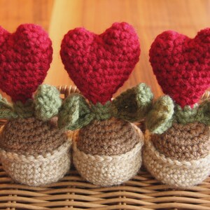 Crochet Heart Plant | Heart Potted Plant | Handmade