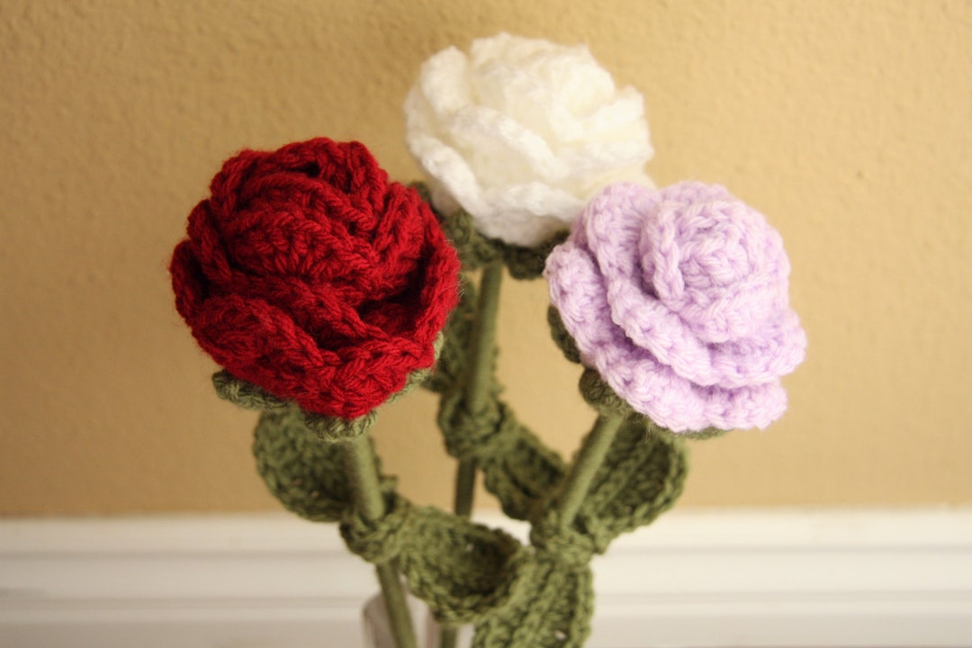 Individual Roses Crochet This item is unavailable - Etsy