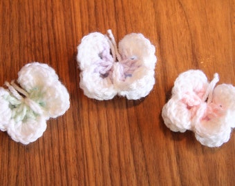 Crochet Butterfly Hair Clips | Handmade