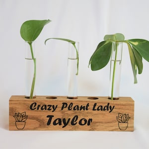 Personalized Crazy Plant Lady or Plant Mom Propagation Station