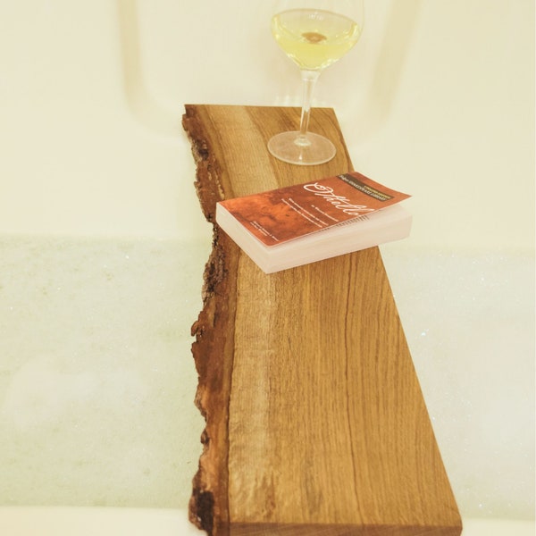 Bath Caddy with live edge and bark on or off