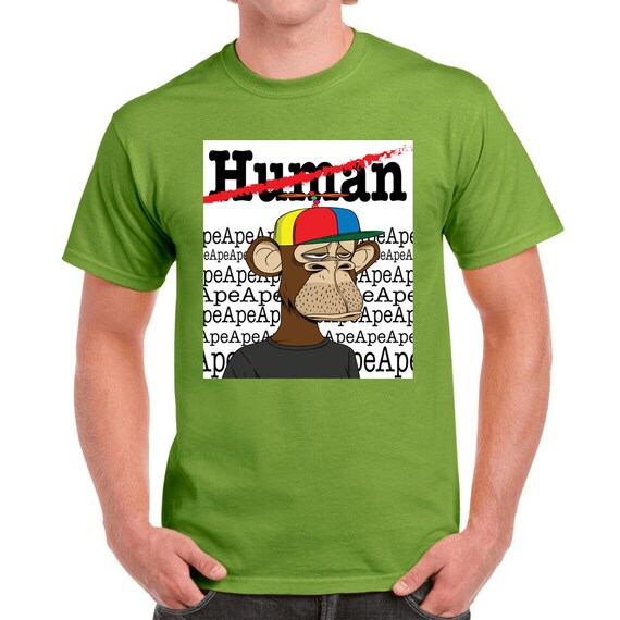 Not Human | Ape | 0xape Trilogy | NFT Tee | Graphic Tee | 0xape Trilogy |  Metaverse | ETH | Funny Tee | - Etsy UK