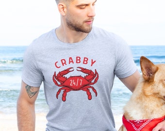 Crab Shirt, Crabby 24/7 Shirt, Crabbing Shirt, Seafood Lover Shirt, Crab Fishing Shirt, Fishermen Shirt, Crab Lover Shirt, Ocean Lover Shirt